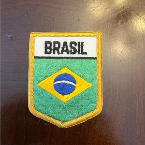 Vintage 1970’s Swiss Maid Quality Emblems Brasil Flag Badge Patch